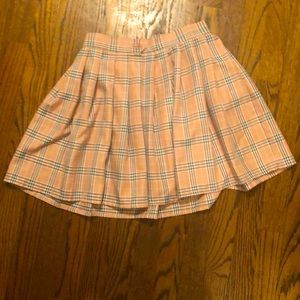 Plaid Pink Skirt Ruffle